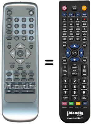 Replacement remote control Seg DVD333