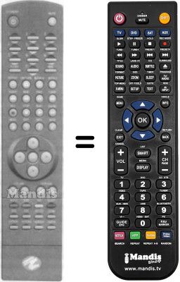 Replacement remote control Koscom PVR 5950-R
