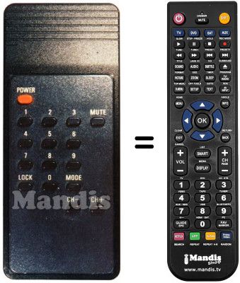 Replacement remote control FREECOM OR68 / 2