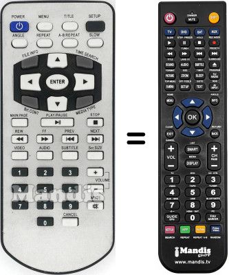 Replacement remote control FREECOM MEDIAPLAYER