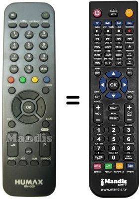 Gleichwertige Fernbedienung Humax HD5500T