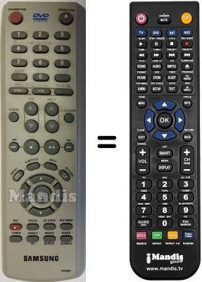 Replacement remote control Samsung DVD-V6450 Replacement remote control Samsung DVD-V6450