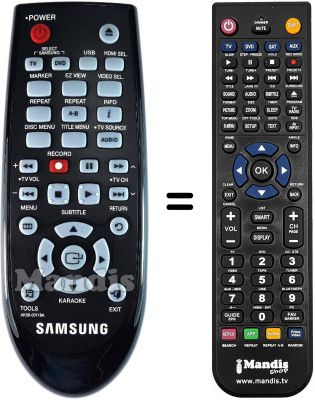 Replacement remote control Samsung DVD-C450 Replacement remote control Samsung DVD-C450