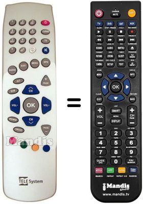 T&eacute;l&eacute;commande &eacute;quivalente Telesystem TS4.3C