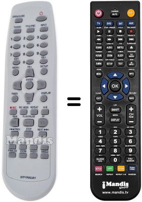 Télécommande équivalente Daewoo DRX370S Télécommande équivalente Daewoo DRX370S