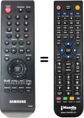 Replacement remote control Samsung DVD-P375 Replacement remote control Samsung DVD-P375