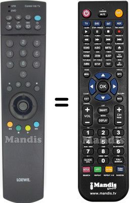 Gleichwertige Fernbedienung LOEWE OPTA HVS57077