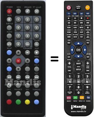 Télécommande équivalente HVS57569