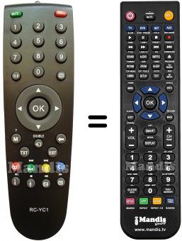 Gleichwertige Fernbedienung HVS57508