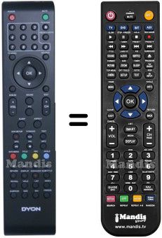 Télécommande équivalente HVS57523