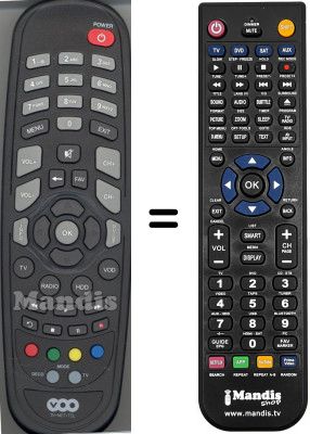 Télécommande équivalente WHV14202W