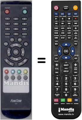 Replacement remote control Fonestar WHV14815W