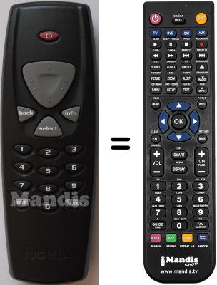 Gleichwertige Fernbedienung WHV3596W