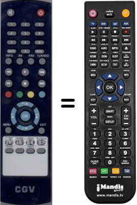 T&eacute;l&eacute;commande &eacute;quivalente WHV15755W