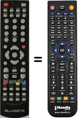 Télécommande équivalente Blusens HVS53075