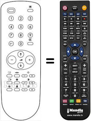Telecomando equivalente HVS54488