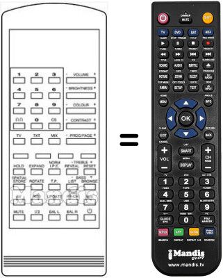 Telecomando equivalente HVS54538