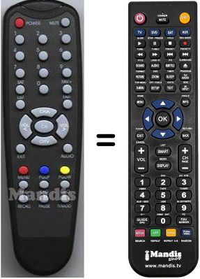 Replacement remote control HVS53375