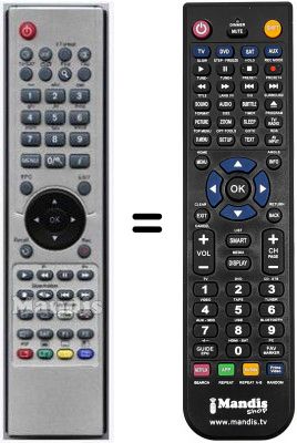 Gleichwertige Fernbedienung GOLDEN INTERSTAR HVS53271