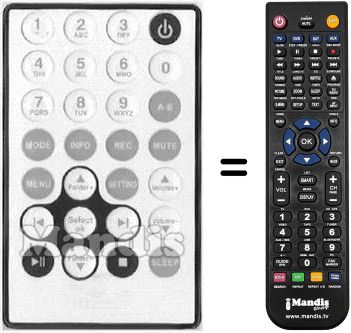 Replacement remote control HVS53272