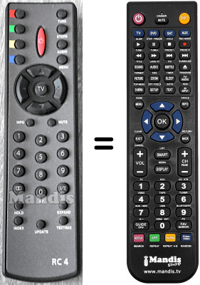 Telecomando equivalente Continental Edison HVS54654