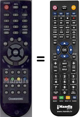 Gleichwertige Fernbedienung Changhong WHV14327