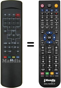 Gleichwertige Fernbedienung SEC0546 Gleichwertige Fernbedienung SEC0546