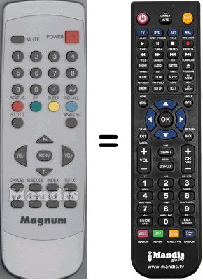 Gleichwertige Fernbedienung WHV3974