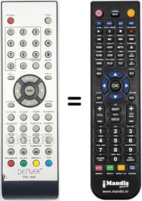 Telecomando equivalente Denver WHV14321