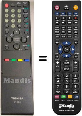 Télécommande équivalente Toshiba SEC14266