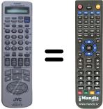 Replacement remote control JVC LP 20667-006