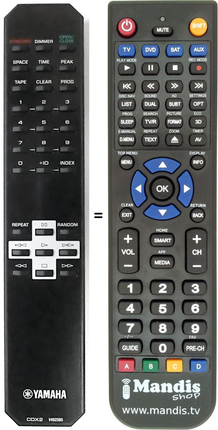 Telecomando equivalente Yamaha CDX2