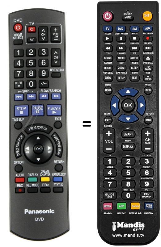 Télécommande équivalente N2QAYB000134
